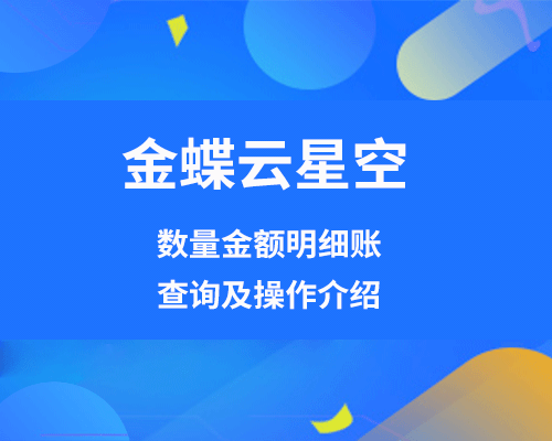 金蝶云星空数量金额明细账怎么查？如何打印？